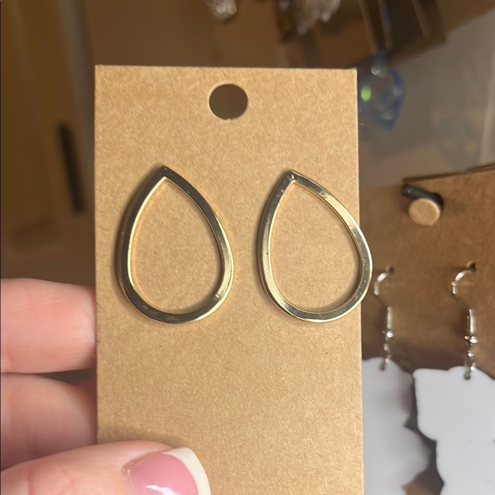 Gold Teardrop Earrings